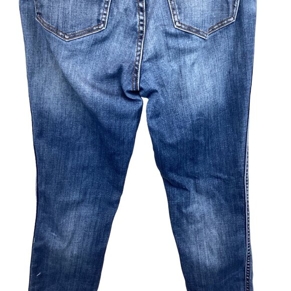 Madewell 10" High-Rise Skinny Jeans Women's Size 27 Blue Denim Raw Hem - Picture 9 of 10